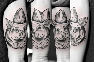 Pig tatto tattoo idea