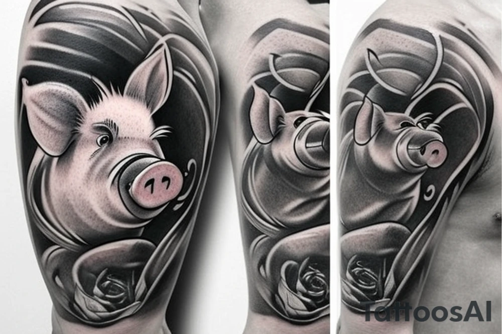 Pig tatto tattoo idea