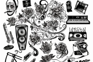 Notes from music tattoo idea