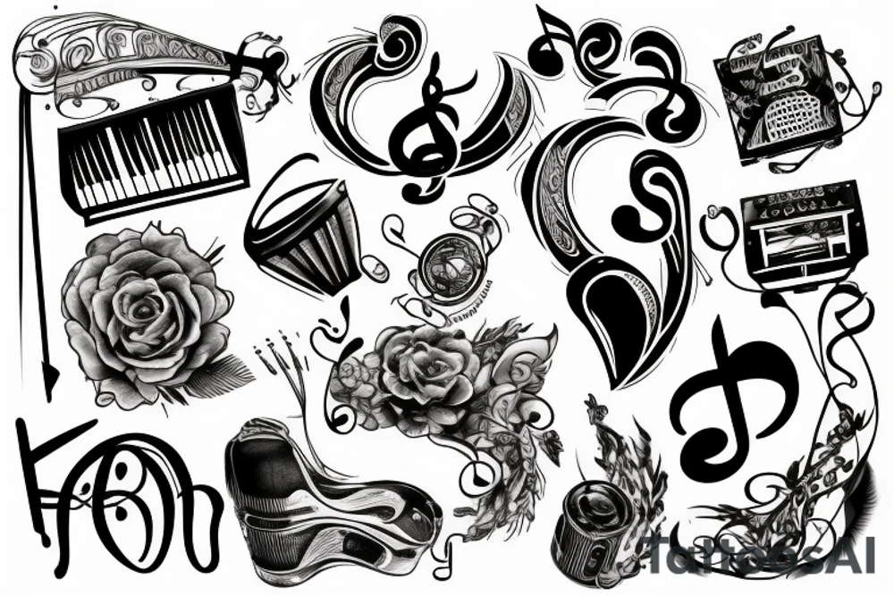 Notes from music tattoo idea