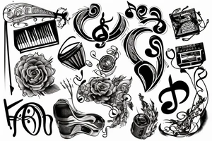 Notes from music tattoo idea