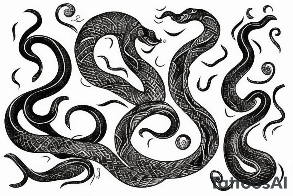 White snake tattoo idea