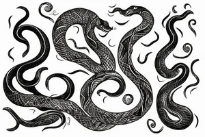 White snake tattoo idea