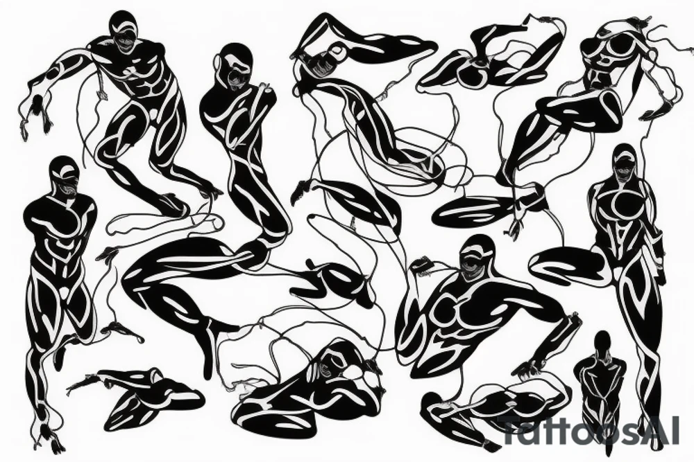 Black lightning tattoo idea
