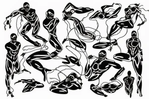 Black lightning tattoo idea