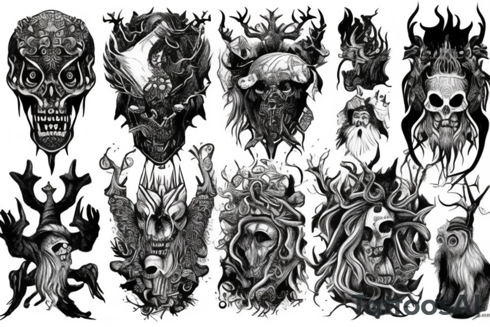monsters from Slavic mythology tattoo idea