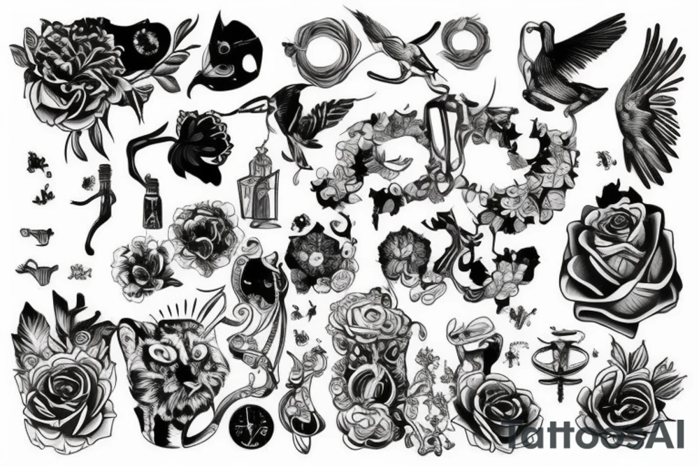 Чёрный слон ганеша tattoo idea