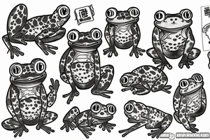 Japanese frog tattoo idea