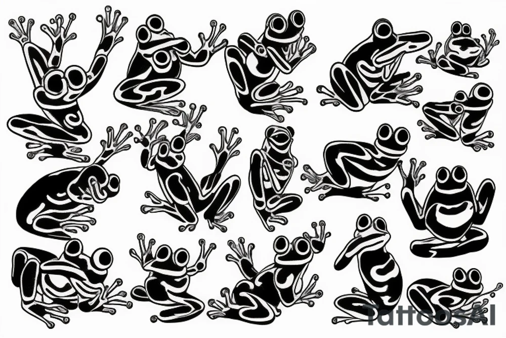 Japanese frog tattoo idea