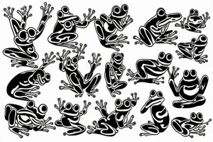 Japanese frog tattoo idea