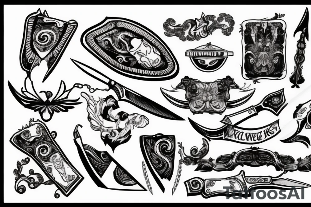 Knife tattoo idea