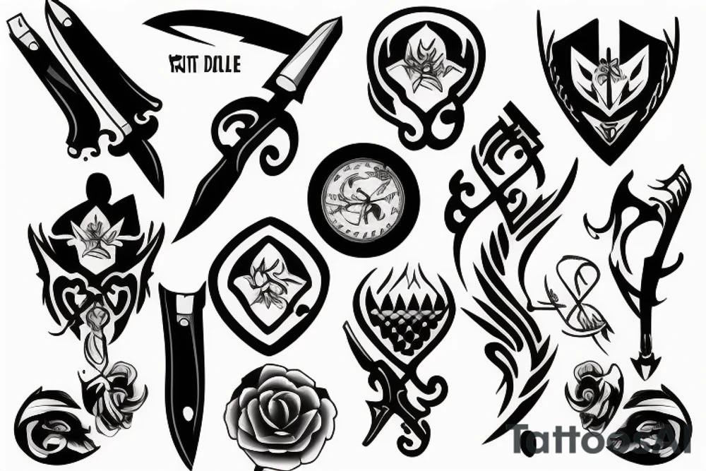 Knife tattoo idea