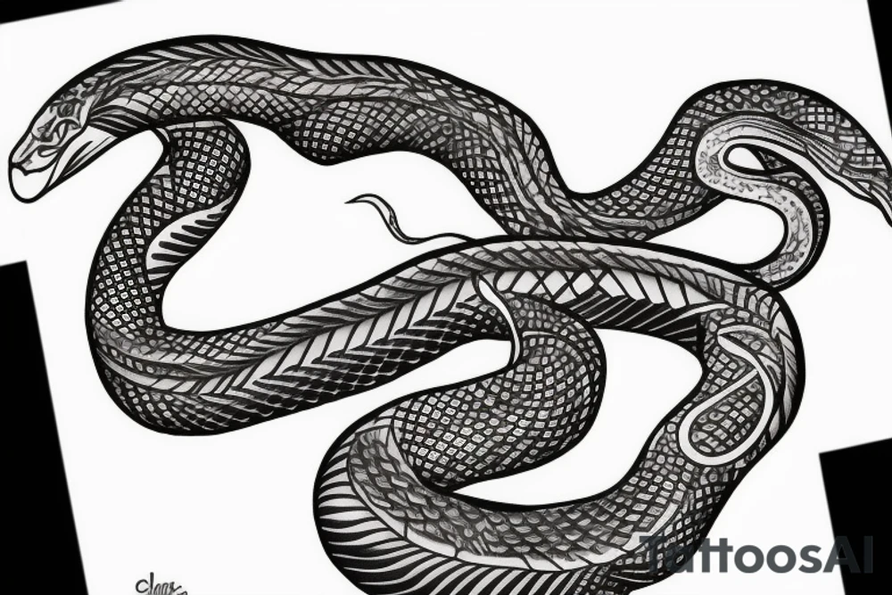 White snake tattoo idea