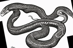 White snake tattoo idea