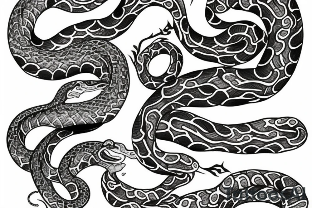 White snake tattoo idea