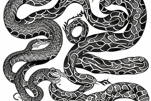 White snake tattoo idea