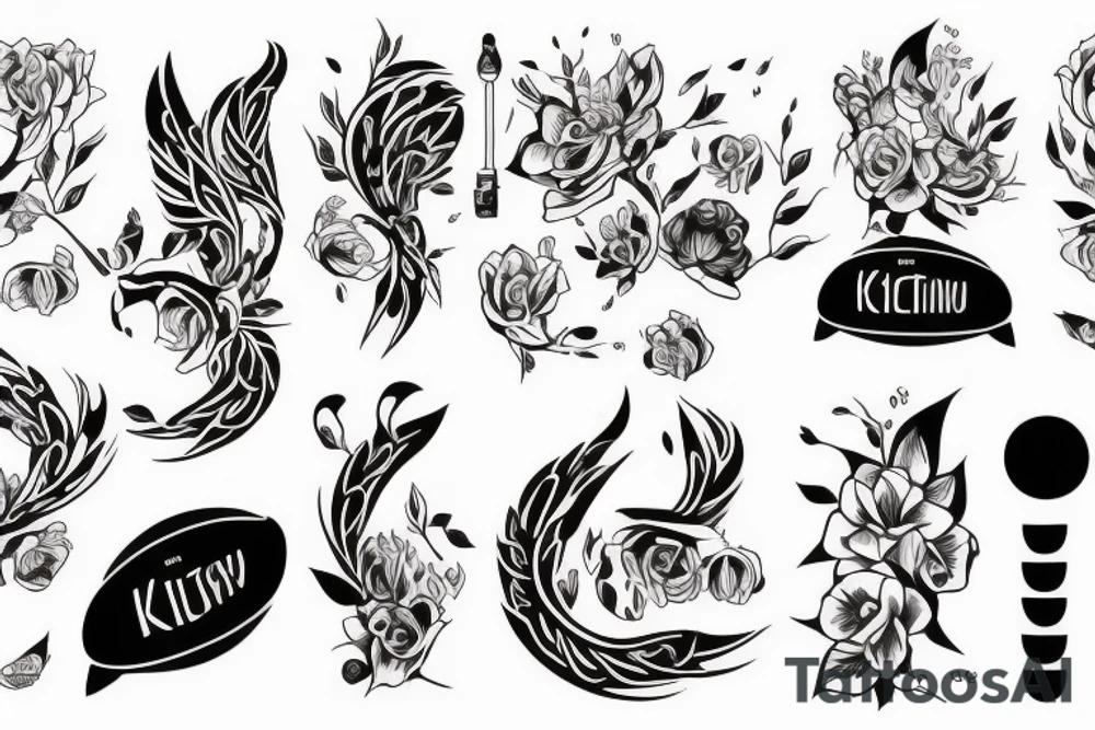 Сказочный феникс с острым клювом tattoo idea