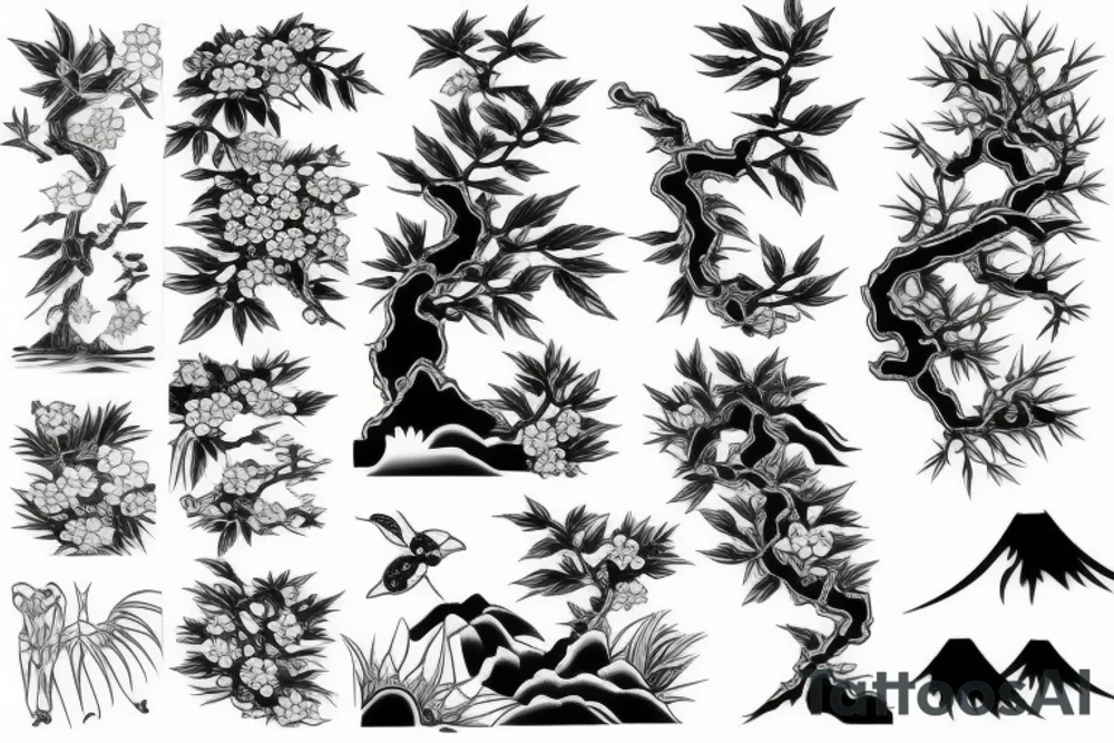 Japanese nature tattoo idea