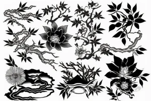 Japanese nature tattoo idea