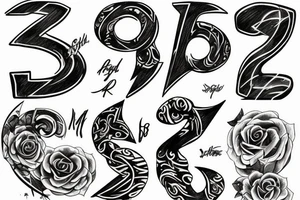 Lightning style letters tattoo idea
