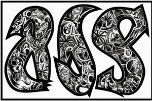 Lightning style letters tattoo idea