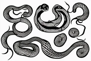 White snake tattoo idea
