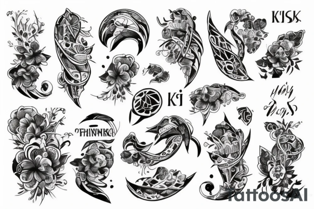 Сказочный феникс с острым клювом tattoo idea