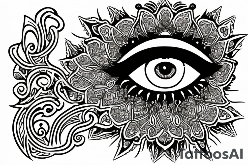 eye of fatima tattoo idea