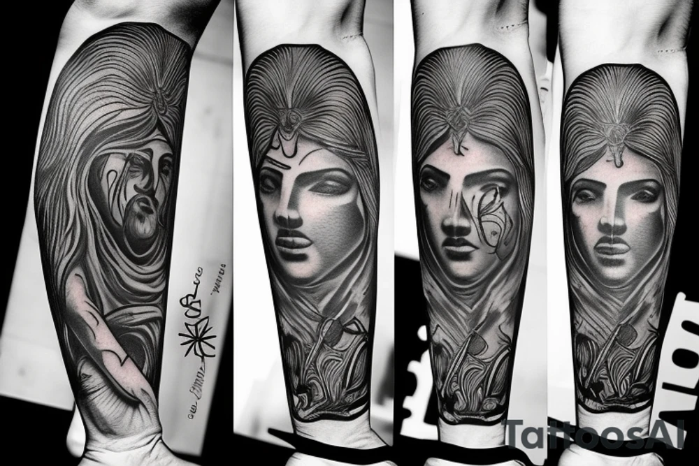 greek god Hypos with a lighter tattoo idea