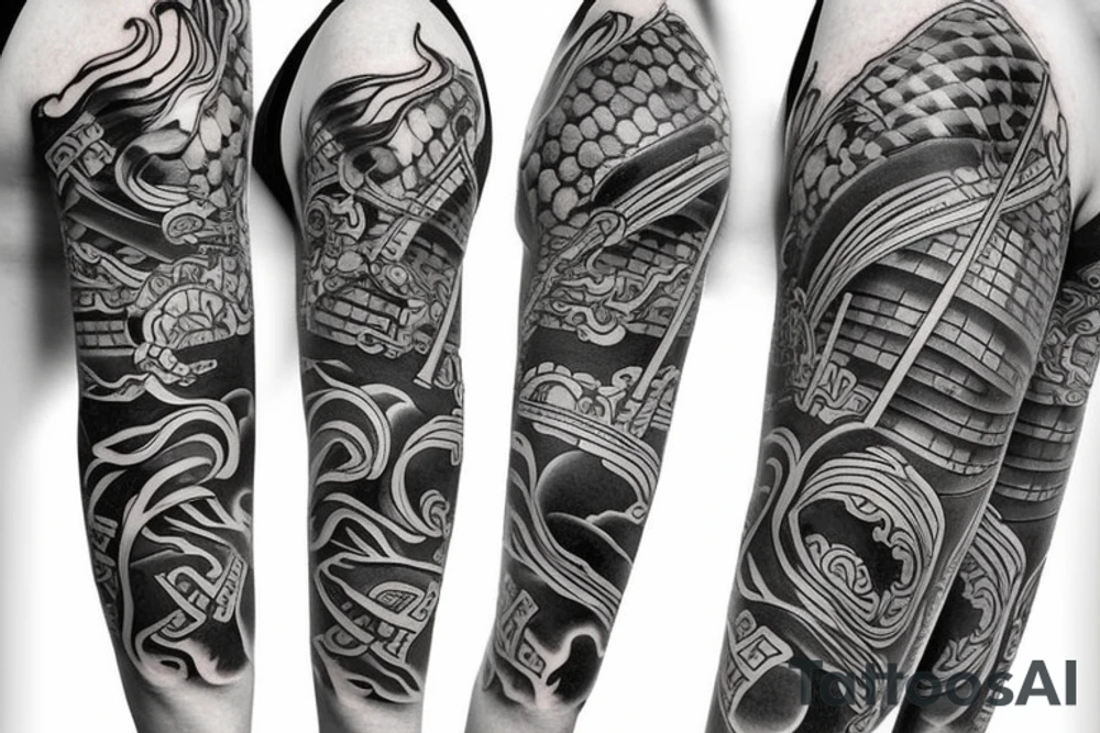 Samurai sleeve tattoo idea