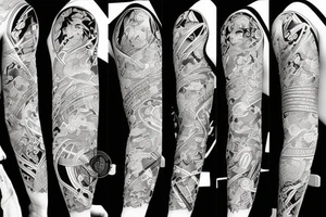 Samurai sleeve tattoo idea