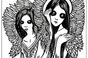 bible angel with a lot of eyes tattoo idea