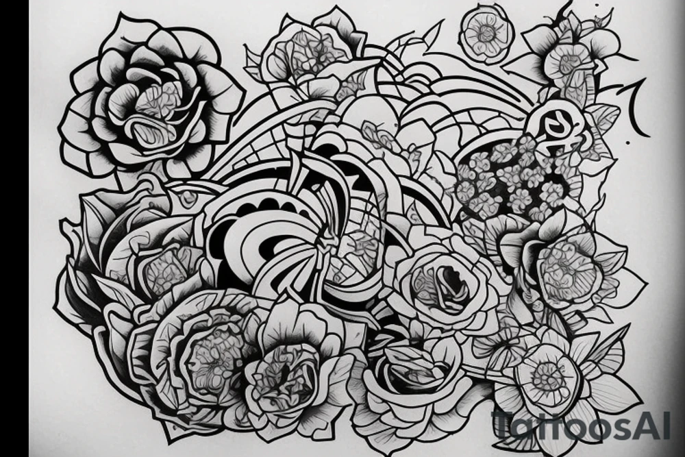 Старая карта tattoo idea