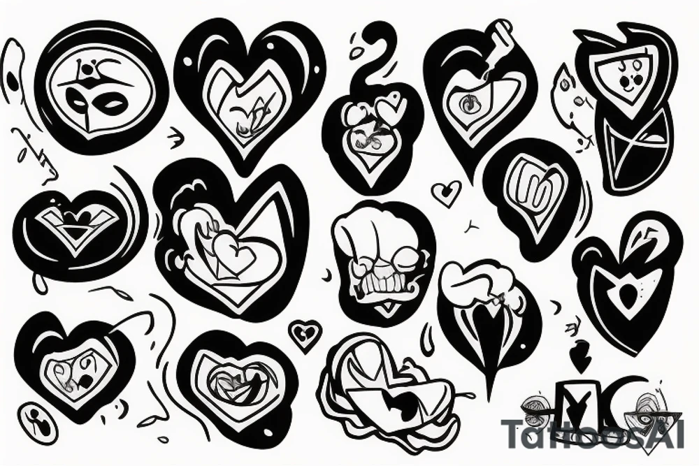 Atomic heart tattoo idea