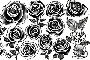 Blooming rose tattoo idea