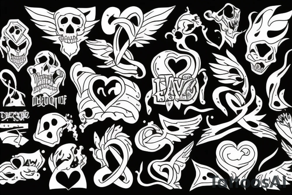 love destroy tattoo idea