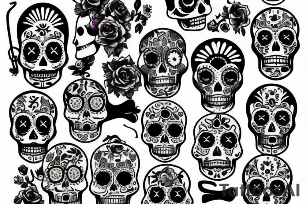 Chicano culture, day of the dead tattoo idea