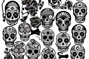 Chicano culture, day of the dead tattoo idea