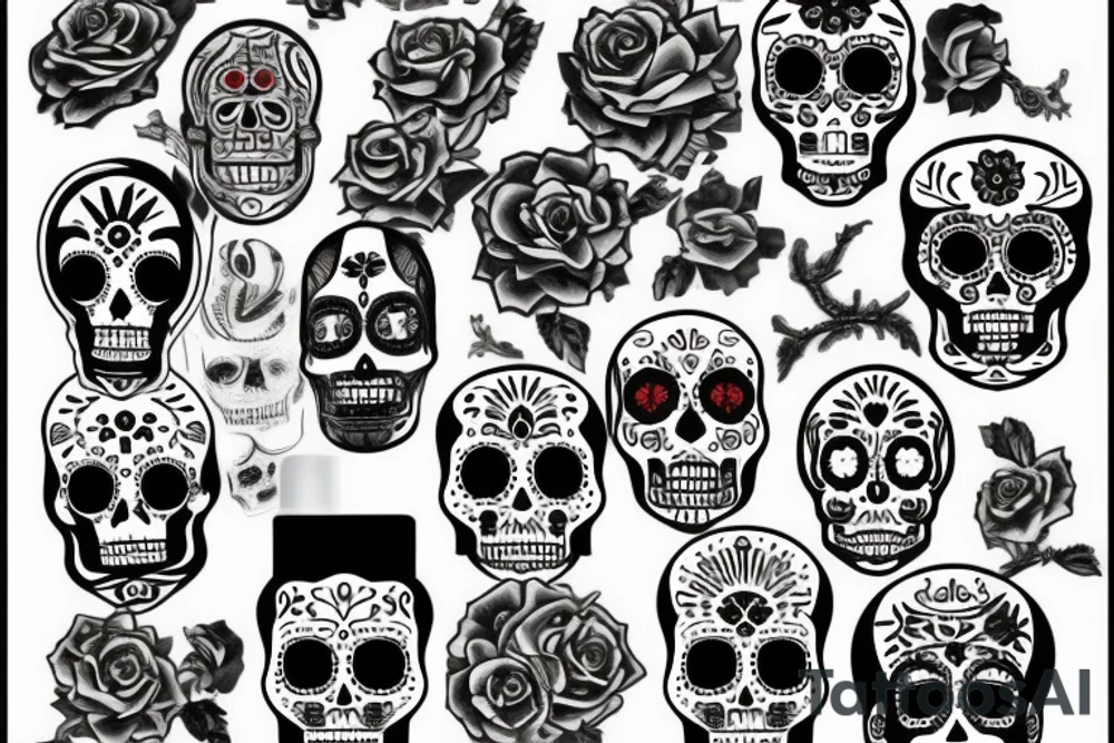 Chicano culture, day of the dead tattoo idea