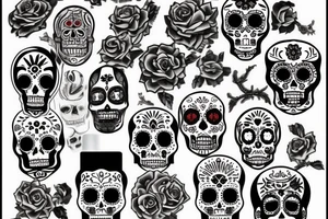 Chicano culture, day of the dead tattoo idea