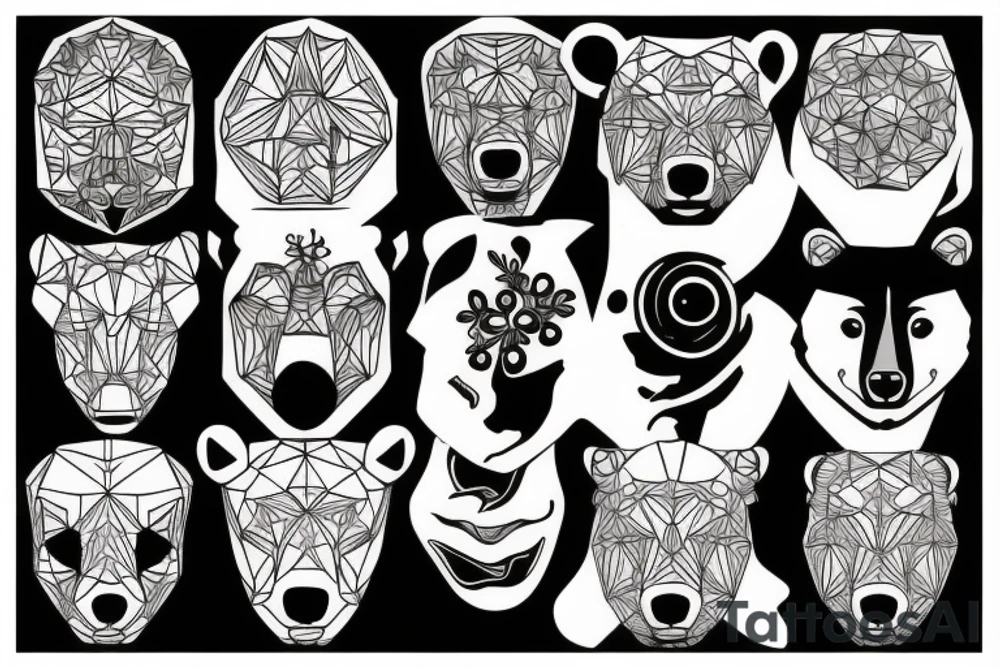 Bear’s face tattoo idea