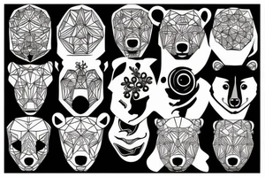Bear’s face tattoo idea