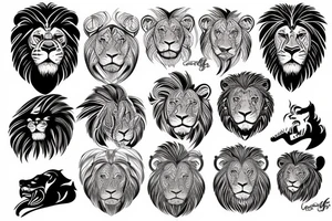 Lion head tattoo idea