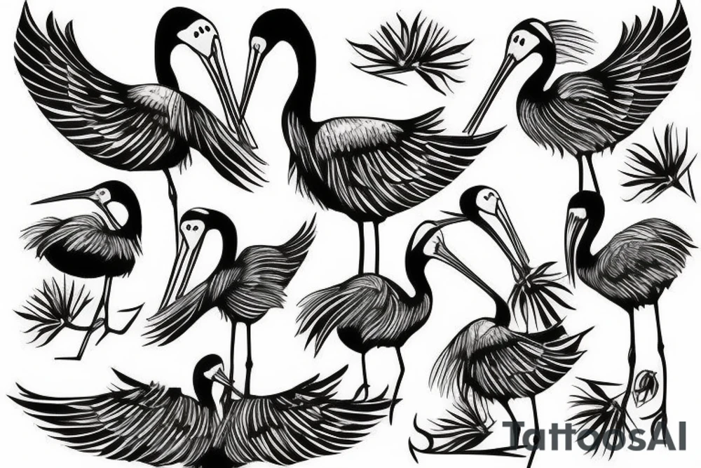 Stork tattoo idea
