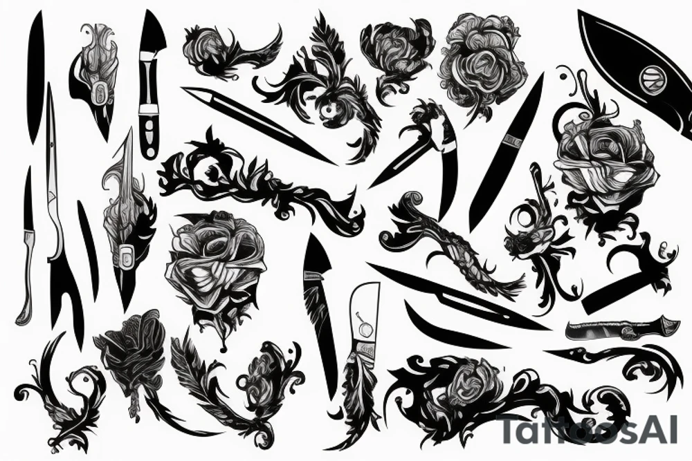 Knife tattoo idea