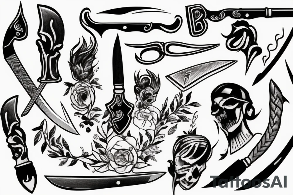 Knife tattoo idea