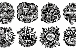 Drum and bass tattoo idea