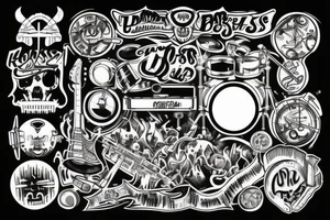 Drum and bass tattoo idea