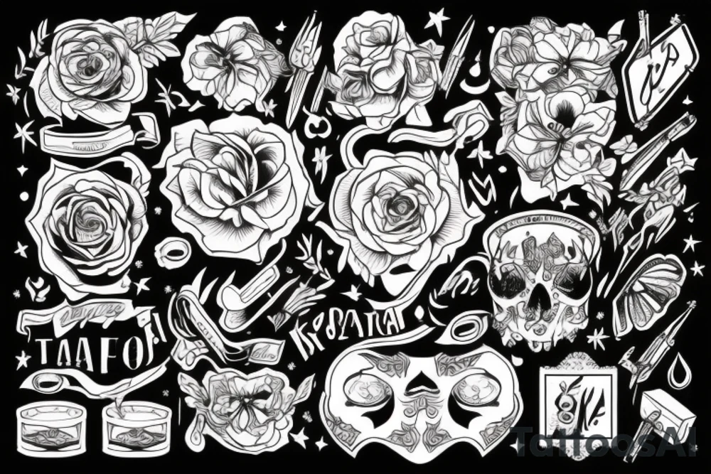 Старая карта tattoo idea