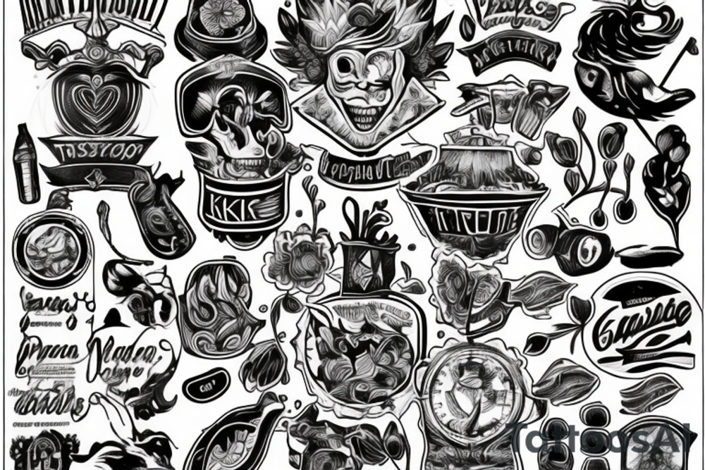 Старая карта tattoo idea